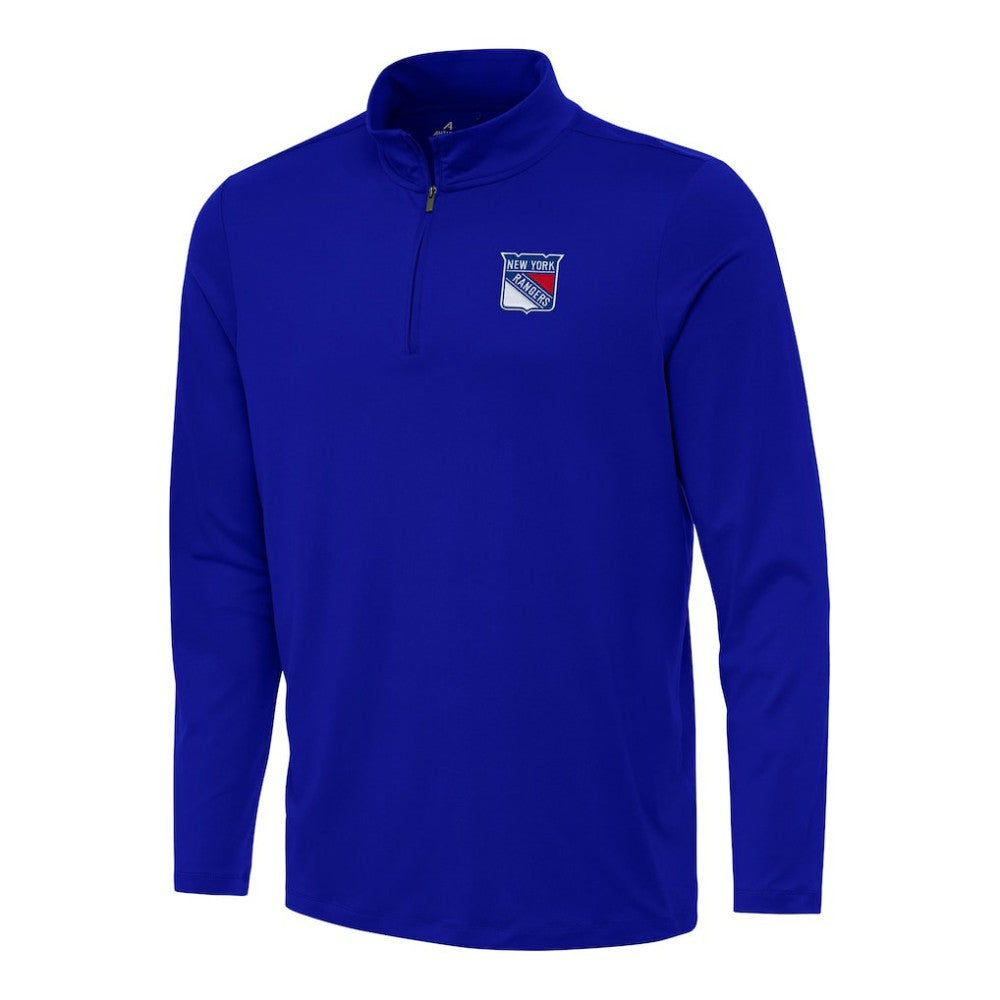 New York Rangers Antigua Reprocess Quarter-Zip Top - Royal Tops