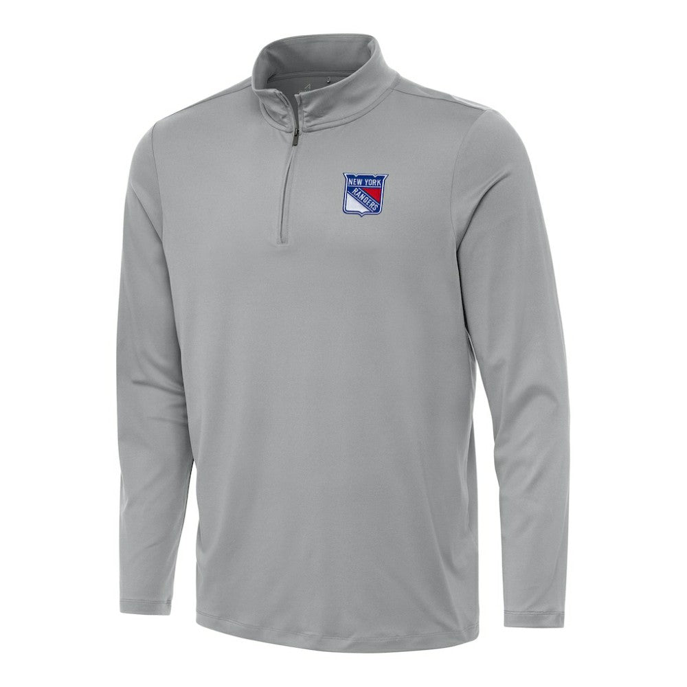 New York Rangers Antigua Reprocess Quarter-Zip Top - Gray Tops