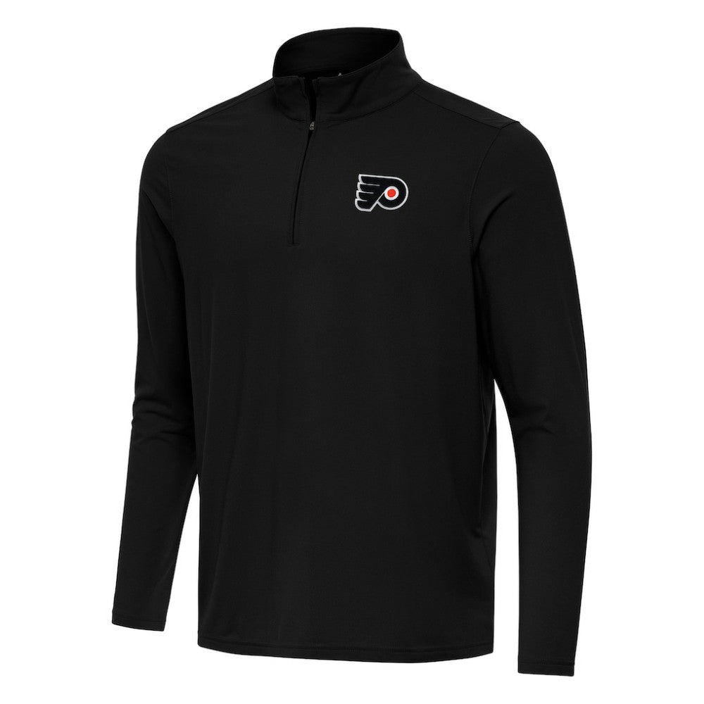 Philadelphia Flyers Antigua Intent Quarter-Zip Top - Black Tops