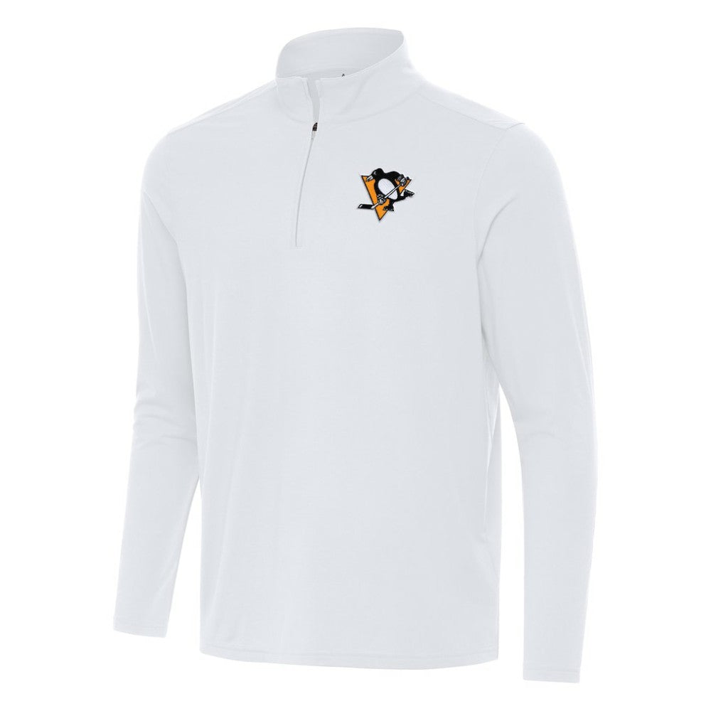 Pittsburgh Penguins Antigua Intent Quarter-Zip Top - White Tops