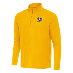 Pittsburgh Penguins Antigua Intent Quarter-Zip Top - Gold Tops