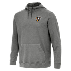 Pittsburgh Penguins Antigua Cloud Pullover Hoodie - Heather Black Hoodies