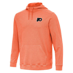 Philadelphia Flyers Antigua Cloud Pullover Hoodie - Heather Orange Hoodies