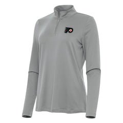 Philadelphia Flyers Antigua Women's Reprocess Quarter-Zip Top - Gray Tops