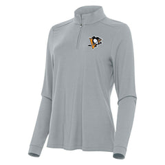 Pittsburgh Penguins Antigua Women's Intent Quarter-Zip Top - Gray Tops