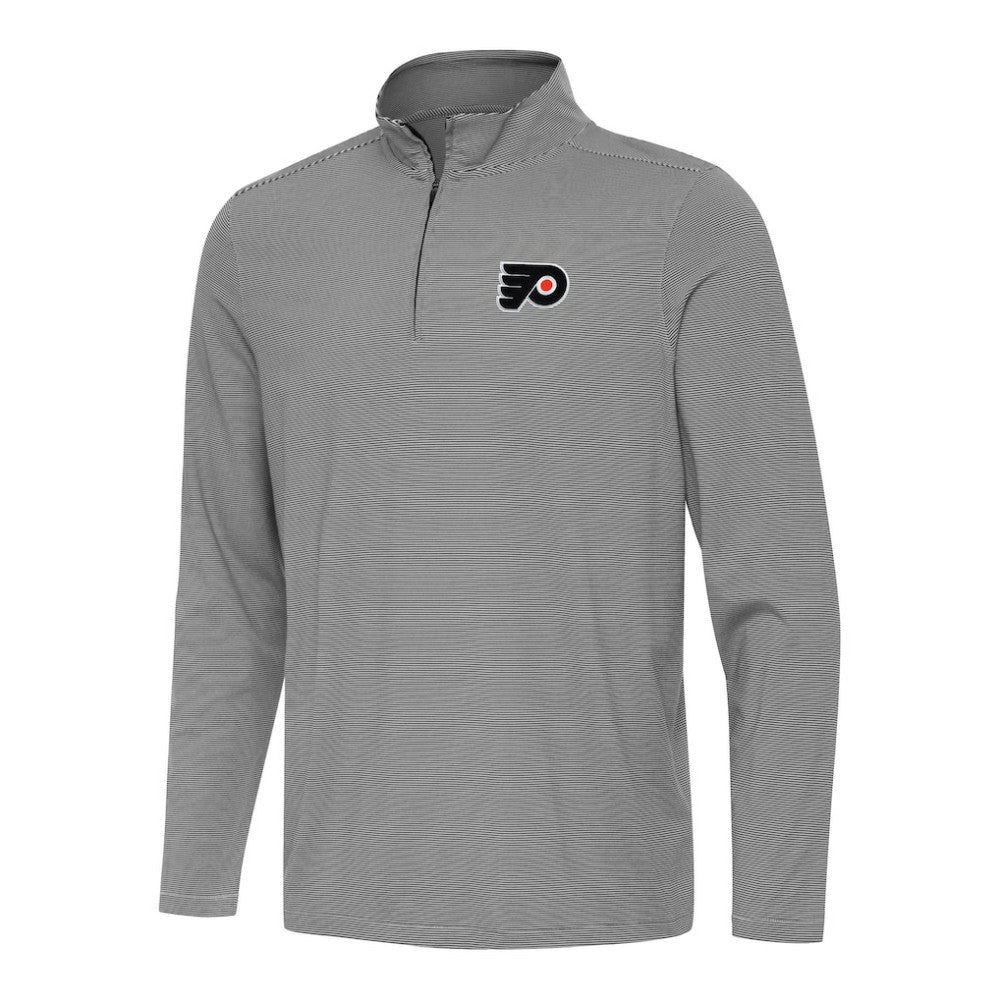 Philadelphia Flyers Antigua Twine Quarter-Zip Top - Black Tops