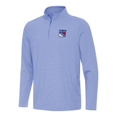 New York Rangers Antigua Twine Quarter-Zip Top - Royal Tops