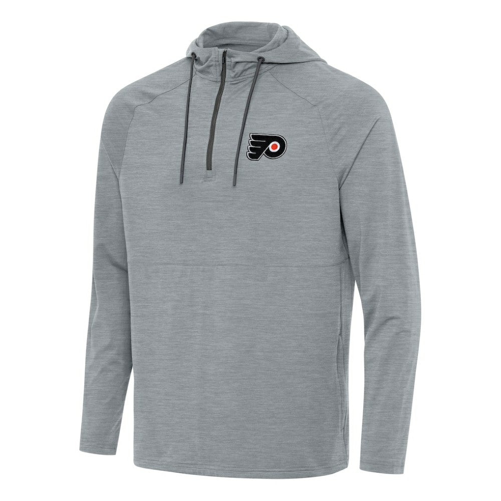 Philadelphia Flyers Antigua Spikes Quarter-Zip Hoodie - Heather Gray Hoodies