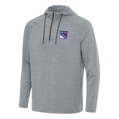 New York Rangers Antigua Spikes Quarter-Zip Hoodie - Heather Gray Hoodies