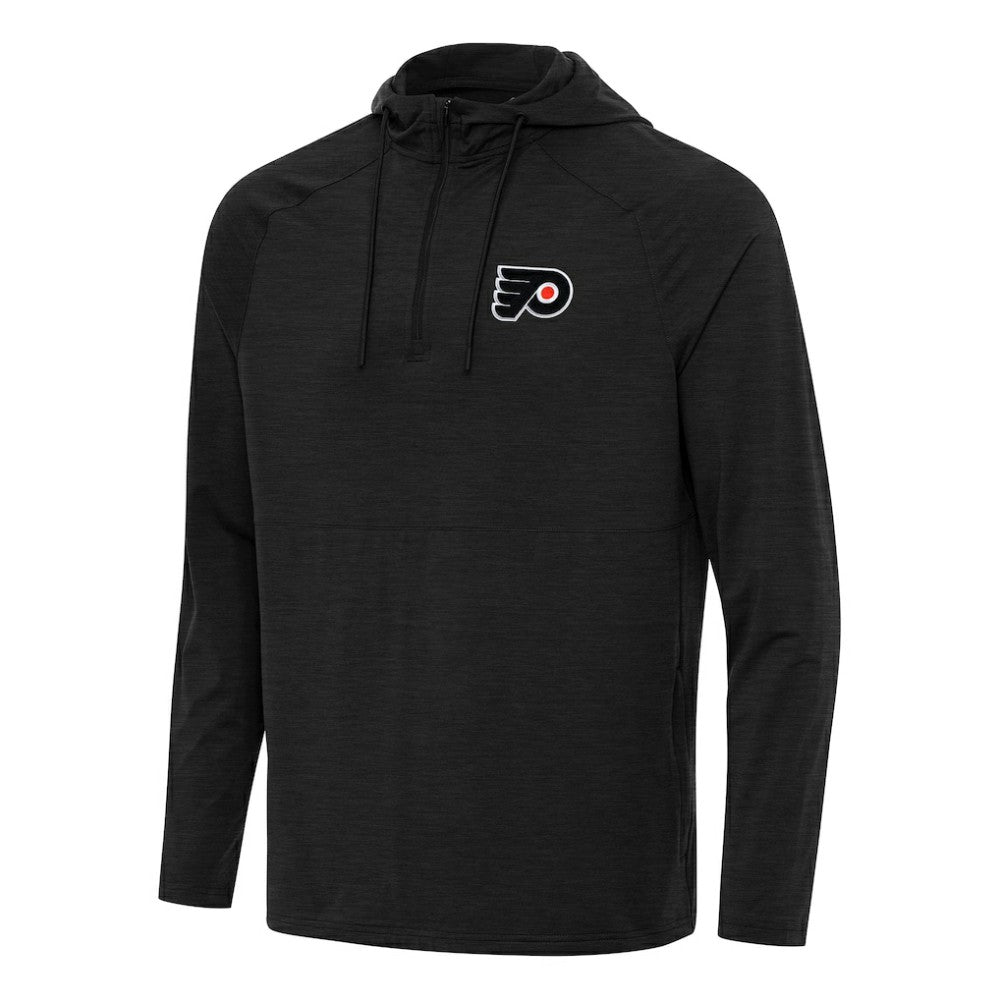 Philadelphia Flyers Antigua Spikes Quarter-Zip Hoodie - Heather Black Hoodies