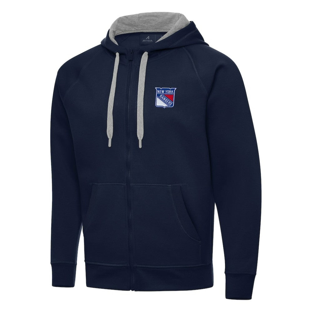 New York Rangers Antigua Big & Tall Victory Full-Zip Hoodie - Navy Hoodies