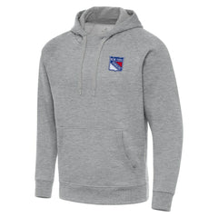 New York Rangers Antigua Big & Tall Victory Pullover Hoodie - Heather Gray Hoodies