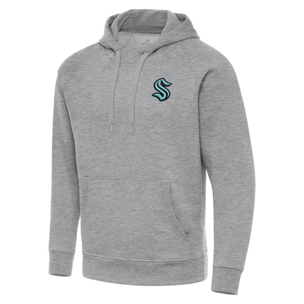 Seattle Kraken Antigua Big & Tall Victory Pullover Hoodie - Heather Gray Hoodies