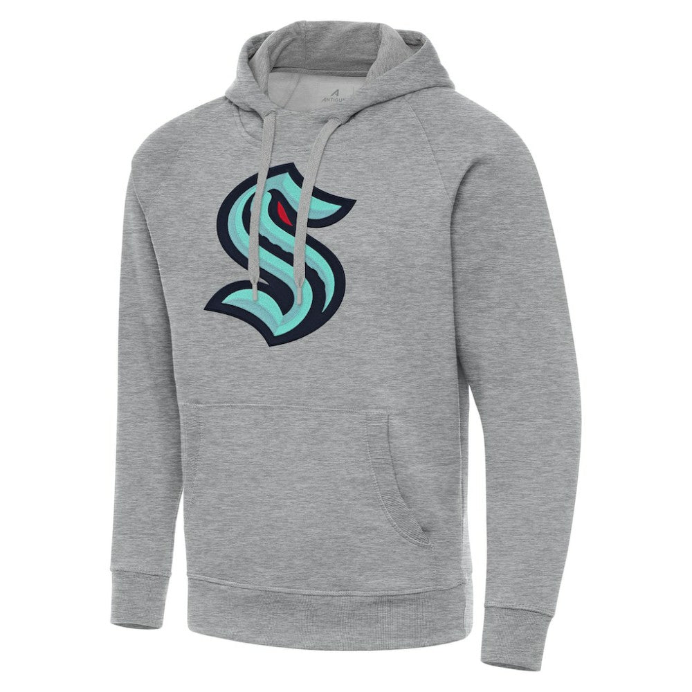 Seattle Kraken Antigua Big & Tall Victory Pullover Hoodie - Heather Gray Hoodies