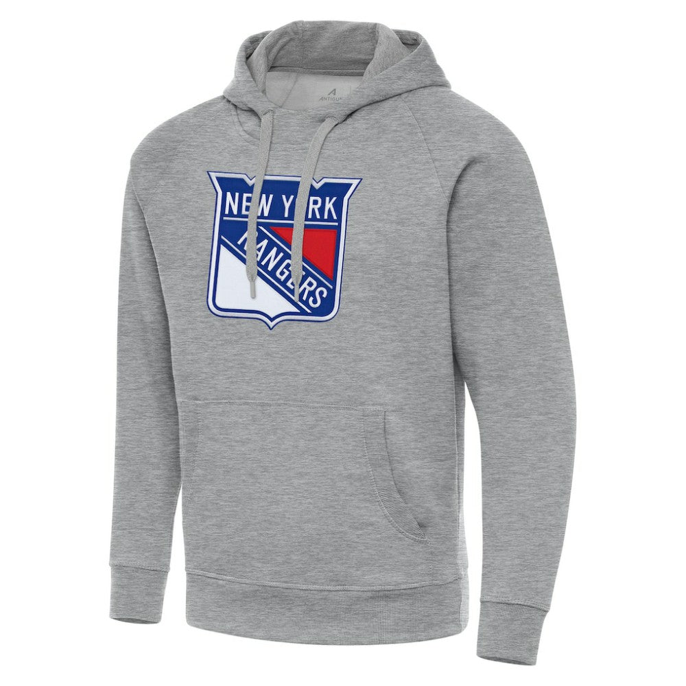 New York Rangers Antigua Big & Tall Victory Pullover Hoodie - Heather Gray Hoodies