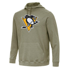 Pittsburgh Penguins Antigua Cloud Pullover Hoodie - Olive Hoodies