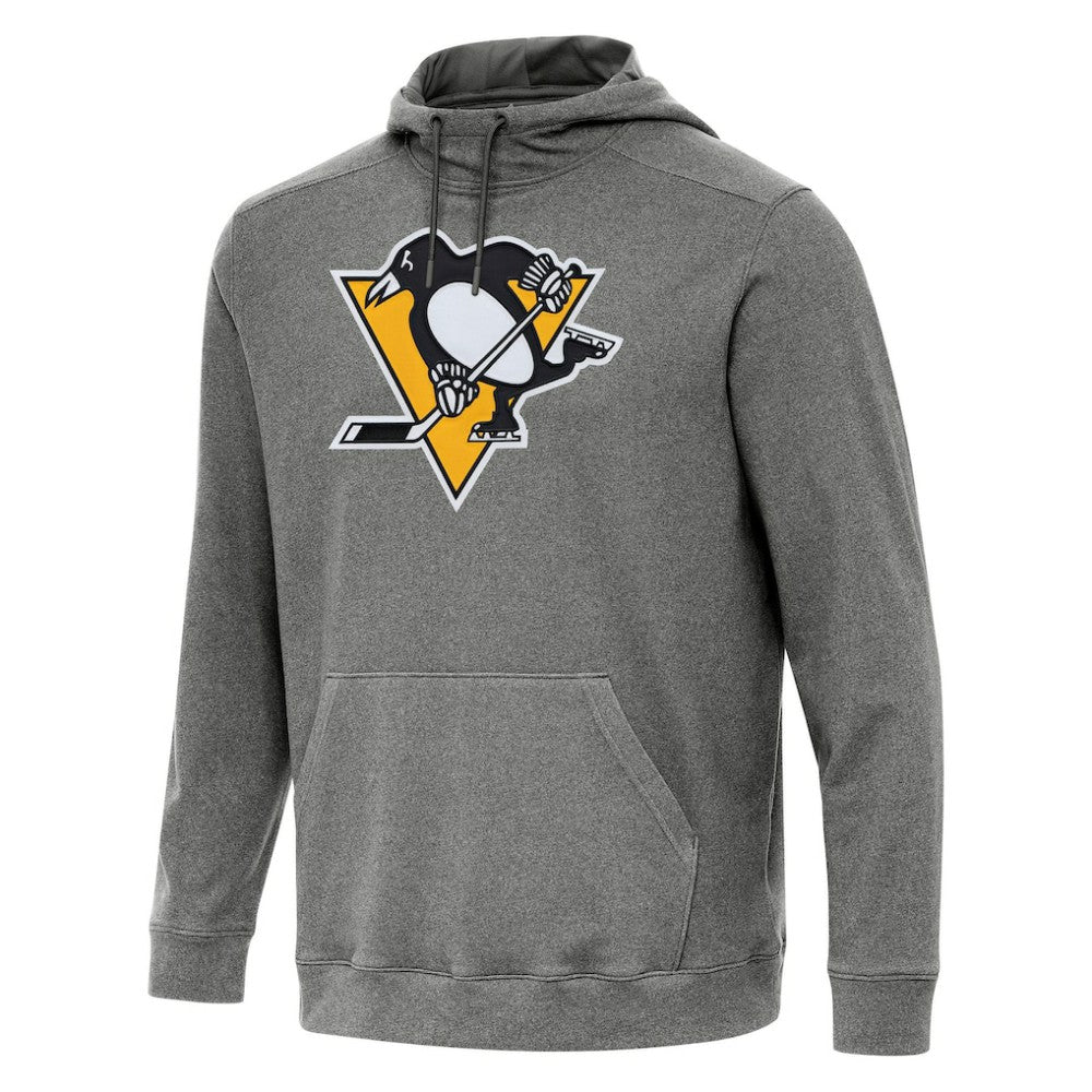 Pittsburgh Penguins Antigua Cloud Pullover Hoodie - Heather Black Hoodies