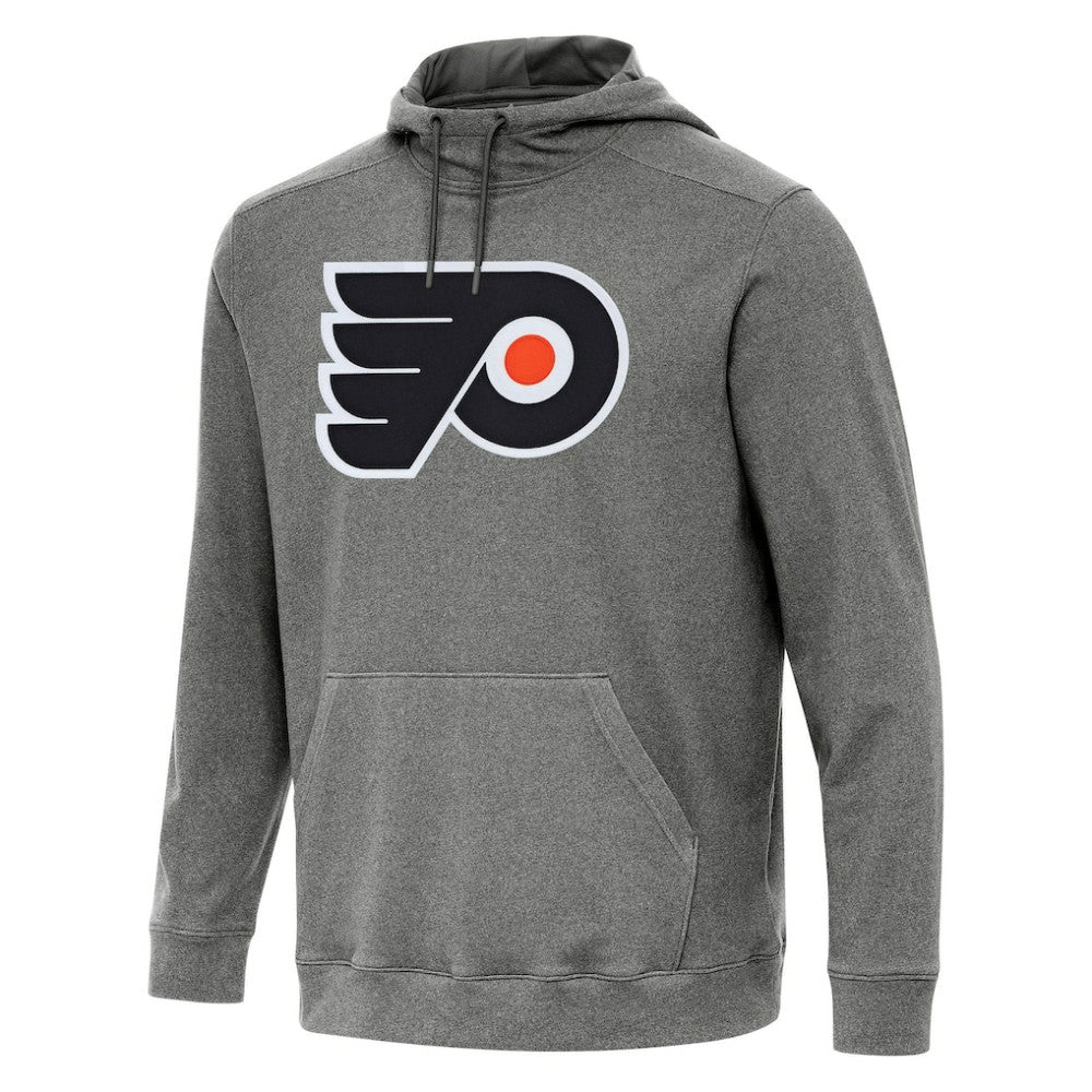 Philadelphia Flyers Antigua Cloud Pullover Hoodie - Heather Black Hoodies