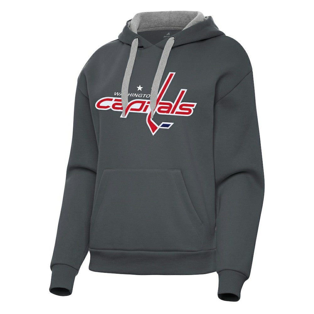 Washington Capitals Antigua Women's Victory Pullover Hoodie - Charcoal Hoodies