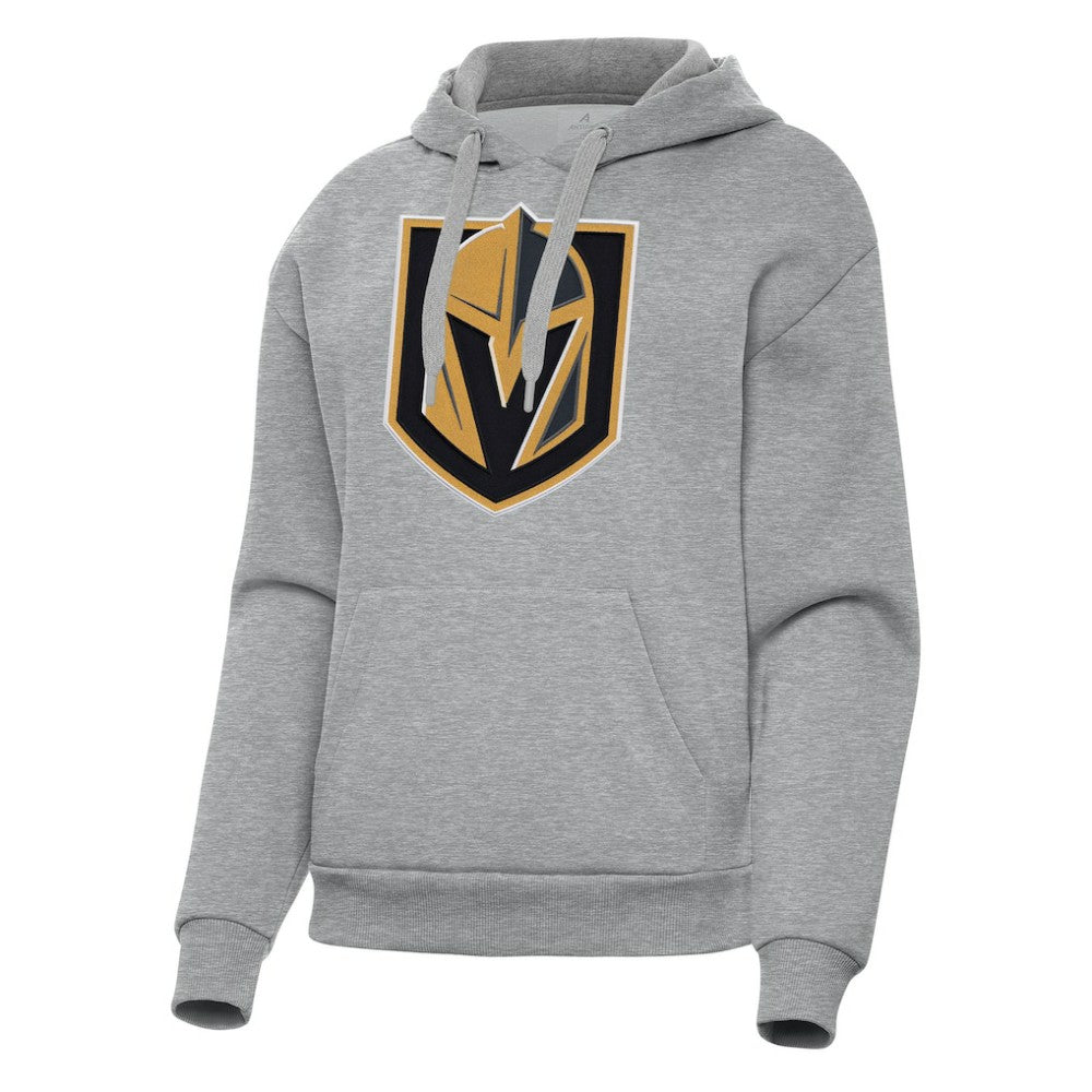 Vegas Golden Knights Antigua Women's Victory Pullover Hoodie - Heather Gray Hoodies