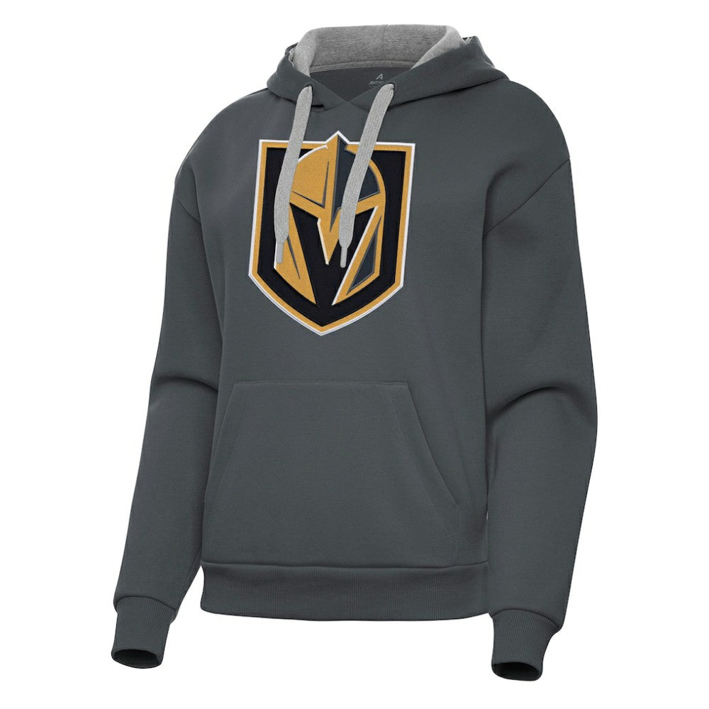 Vegas Golden Knights Antigua Women's Victory Pullover Hoodie - Charcoal Hoodies