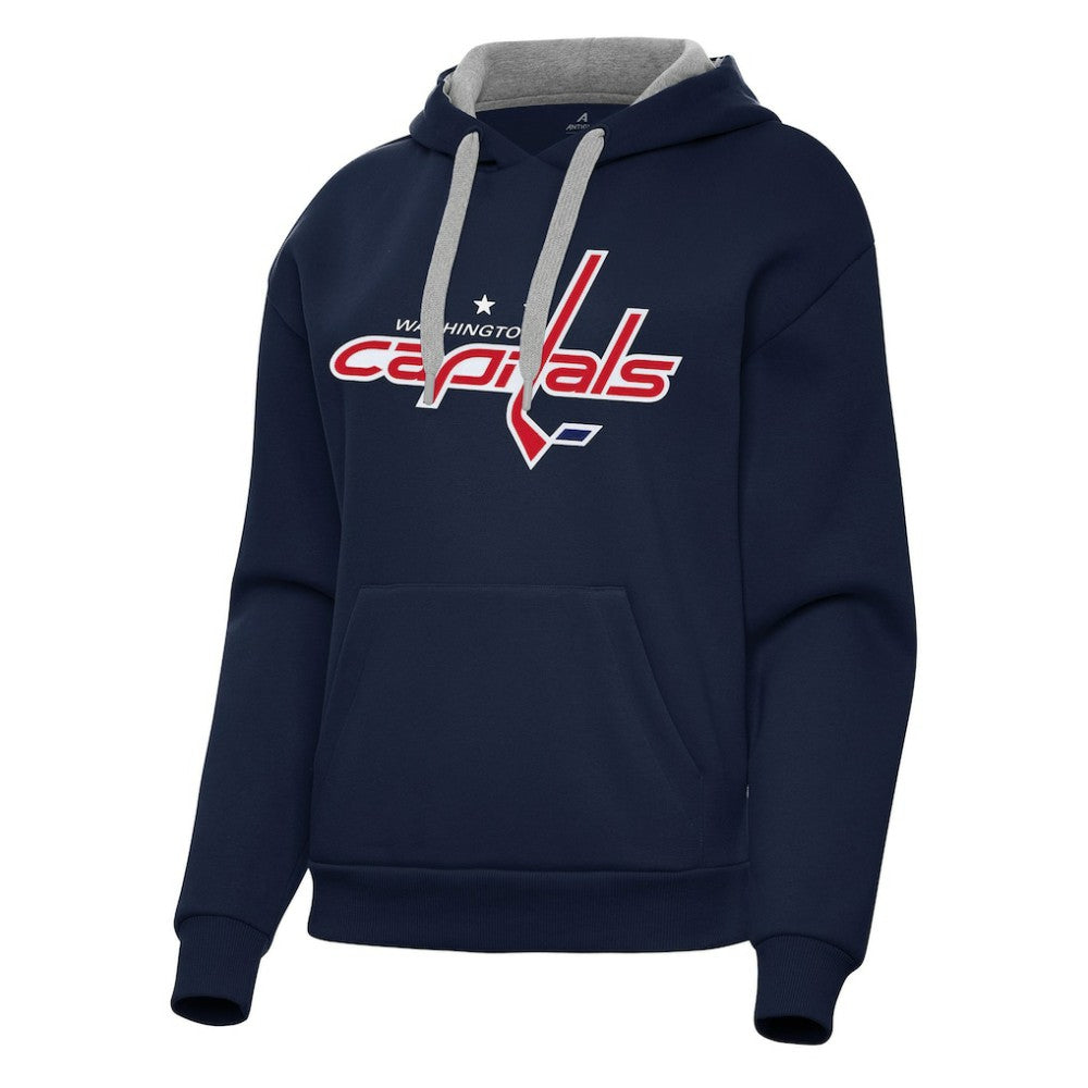 Washington Capitals Antigua Women's Victory Pullover Hoodie - Navy Hoodies