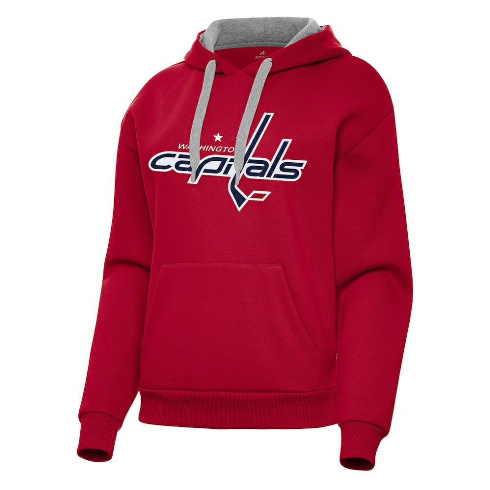 Washington Capitals Antigua Women's Victory Pullover Hoodie - Red Hoodies