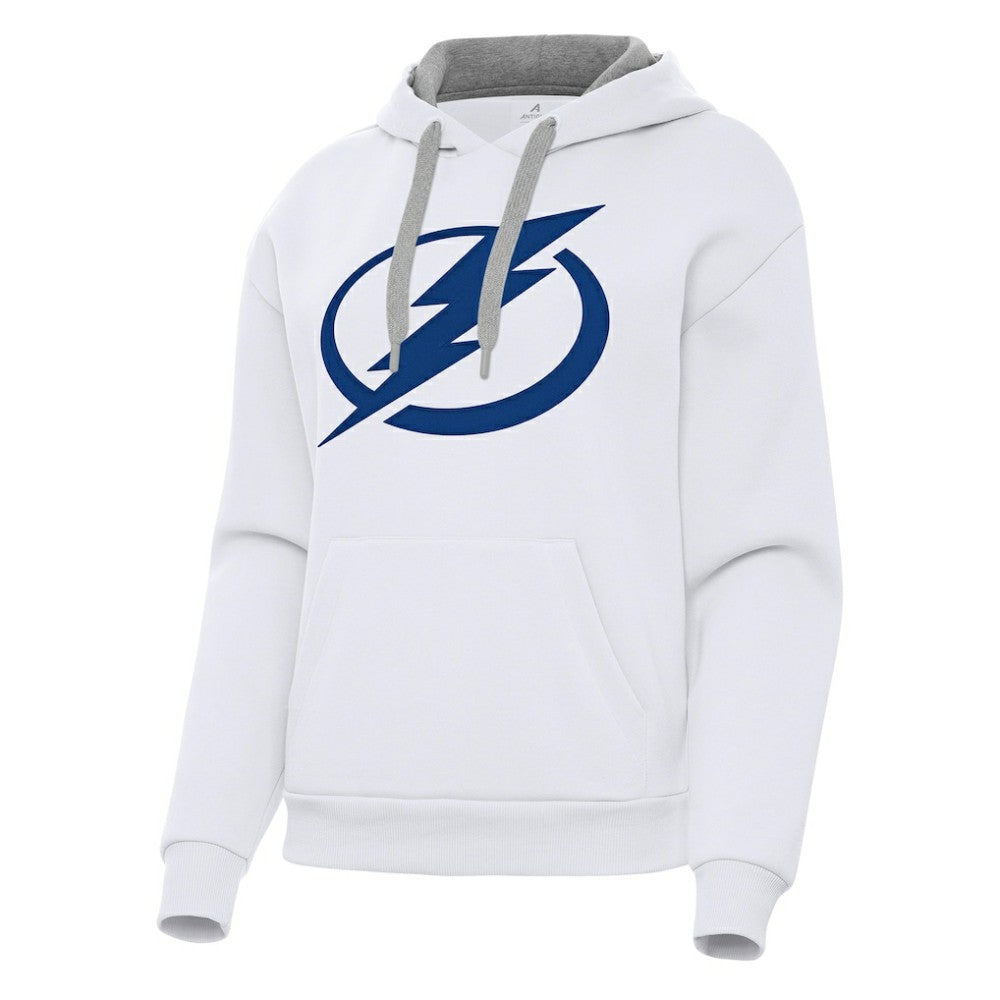 Tampa Bay Lightning Antigua Women's Victory Pullover Hoodie - White Hoodies