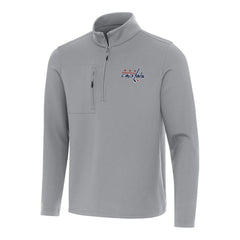Washington Capitals Antigua Insider Quarter-Zip Top - Gray Tops
