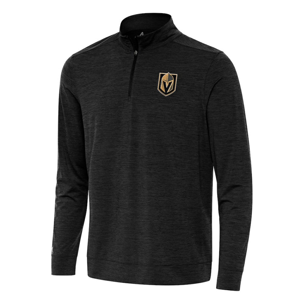 Vegas Golden Knights Antigua Bright Quarter-Zip Top - Heather Black Tops