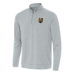 Vegas Golden Knights Antigua Bright Quarter-Zip Top - Heather Gray Tops