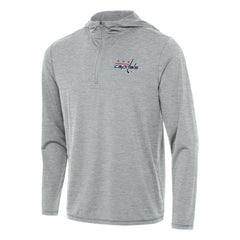 Washington Capitals Antigua Tidy Quarter-Zip Hoodie - Heather Gray Hoodies