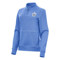 Toronto Maple Leafs Antigua Women's Crush Quarter-Zip Fleece Sweatshirt - Heather Royal Sweatshirts