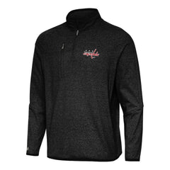 Washington Capitals Antigua Certain Quarter-Zip Tri-Blend Sweatshirt - Heather Black Sweatshirts