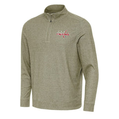 Washington Capitals Antigua Subtle Quarter-Zip Sweatshirt - Olive Sweatshirts