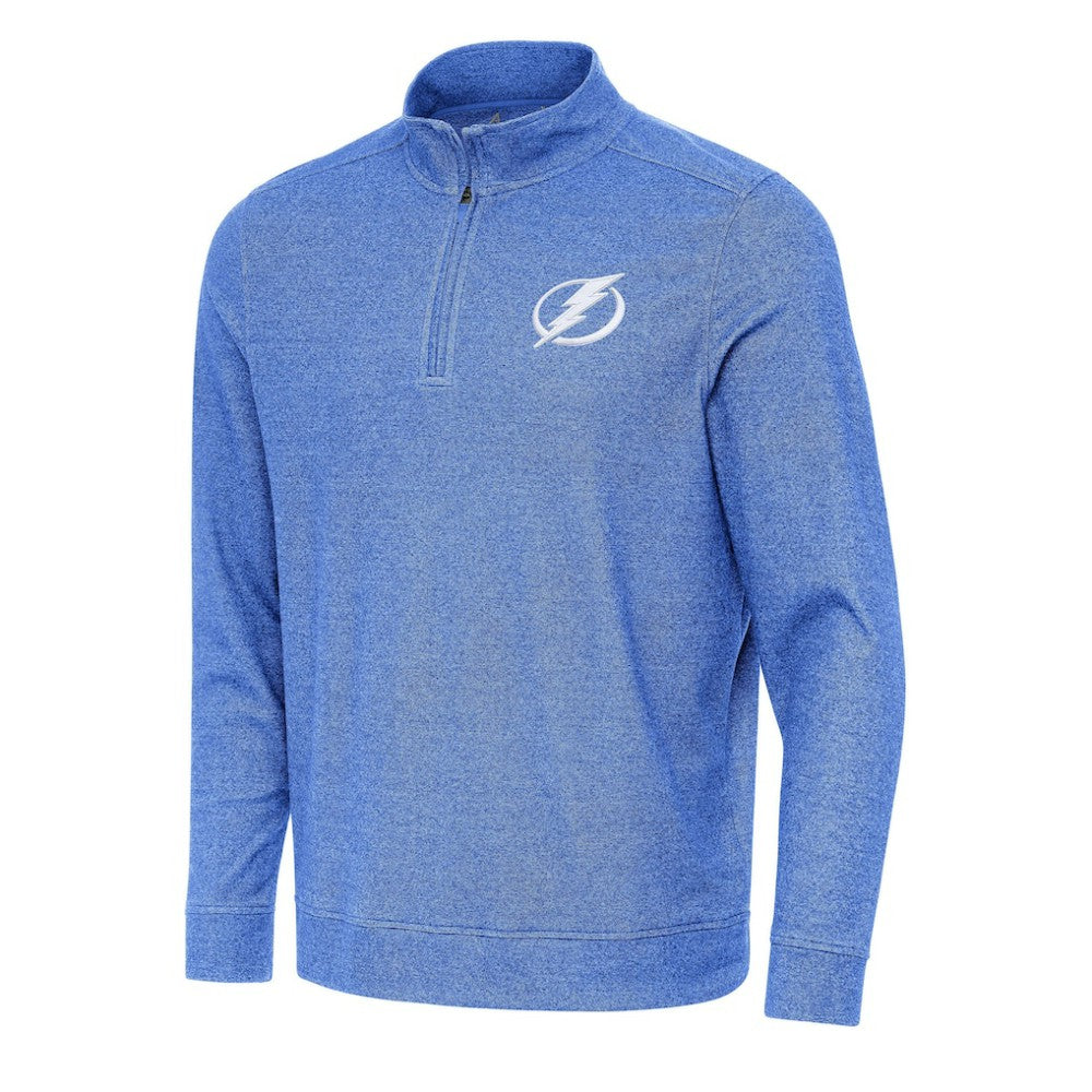 Tampa Bay Lightning Antigua Subtle Quarter-Zip Sweatshirt - Heather Royal Sweatshirts