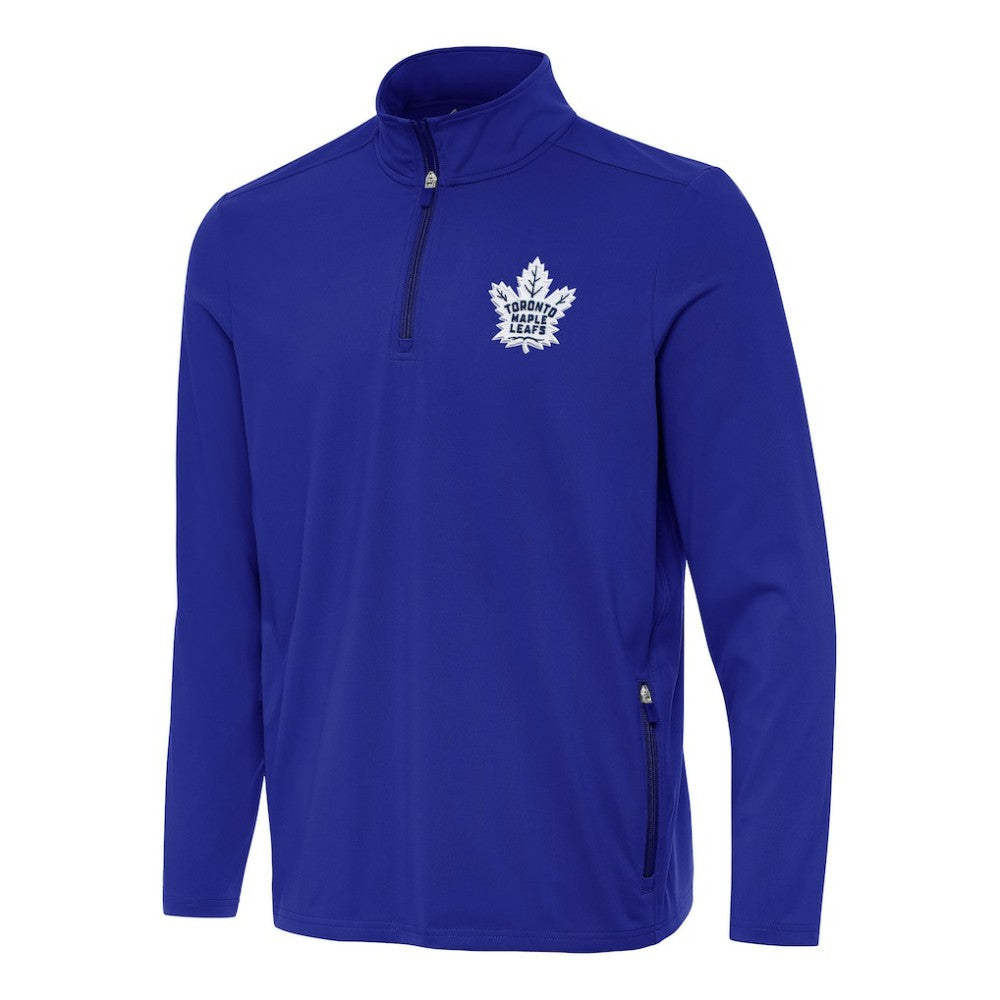 Toronto Maple Leafs Antigua Perilous Quarter-Zip Sweatshirt - Royal Sweatshirts