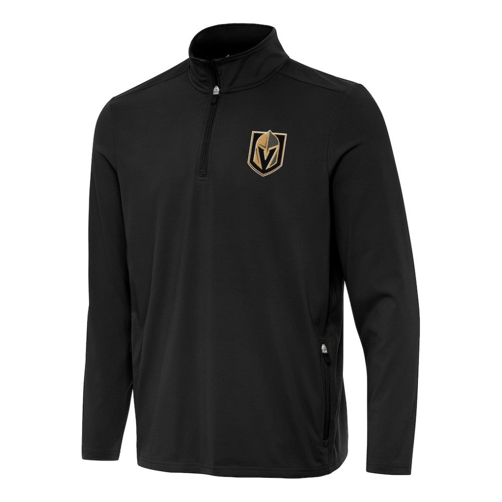Vegas Golden Knights Antigua Perilous Quarter-Zip Sweatshirt - Black Sweatshirts
