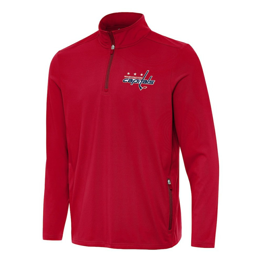 Washington Capitals Antigua Perilous Quarter-Zip Sweatshirt - Red Sweatshirts