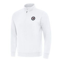 Winnipeg Jets Antigua Victory Quarter-Zip Mock Sweatshirt - White Sweatshirts