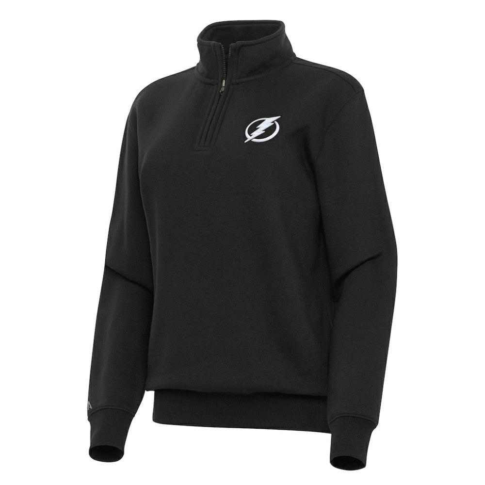 Tampa Bay Lightning Antigua Women's Victory Quarter-Zip Sweatshirt - Black Sweatshirts