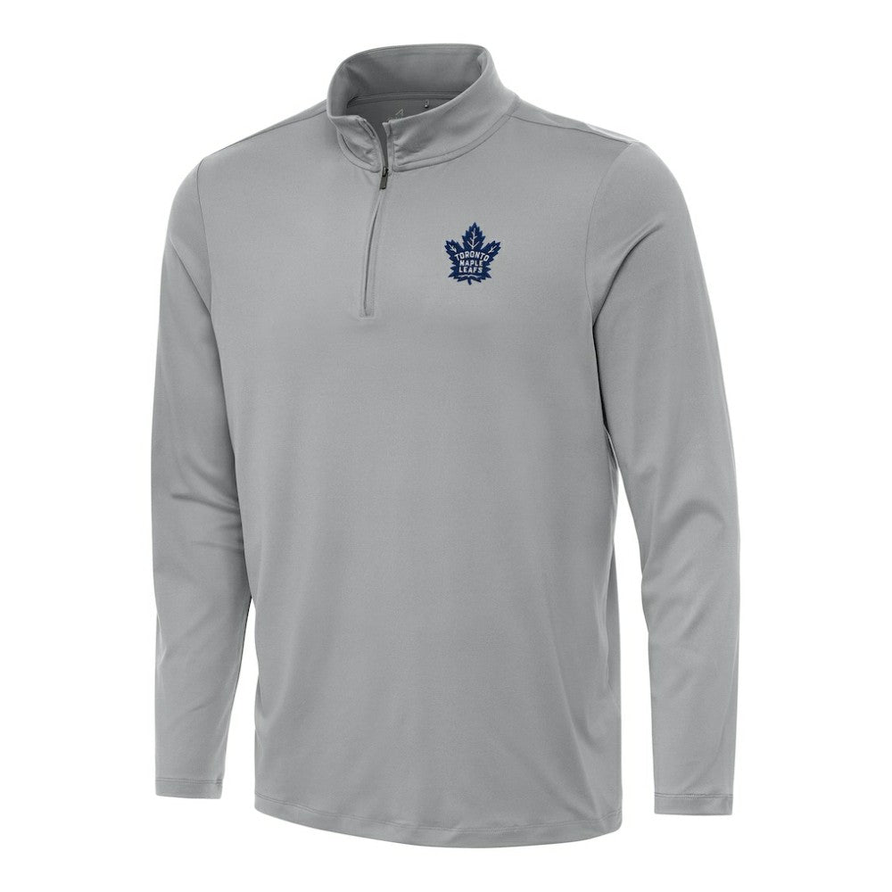 Toronto Maple Leafs Antigua Reprocess Quarter-Zip Top - Gray Tops