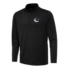 Vancouver Canucks Antigua Reprocess Quarter-Zip Top - Black Tops