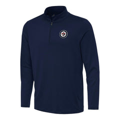 Winnipeg Jets Antigua Reprocess Quarter-Zip Top - Navy Tops