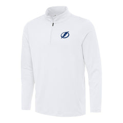 Tampa Bay Lightning Antigua Reprocess Quarter-Zip Top - White Tops
