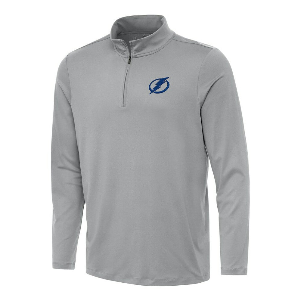 Tampa Bay Lightning Antigua Reprocess Quarter-Zip Top - Gray Tops