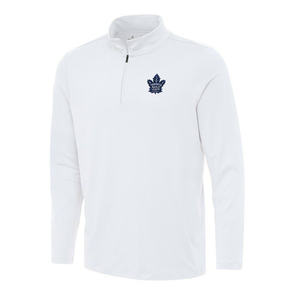 Toronto Maple Leafs Antigua Reprocess Quarter-Zip Top - White Tops