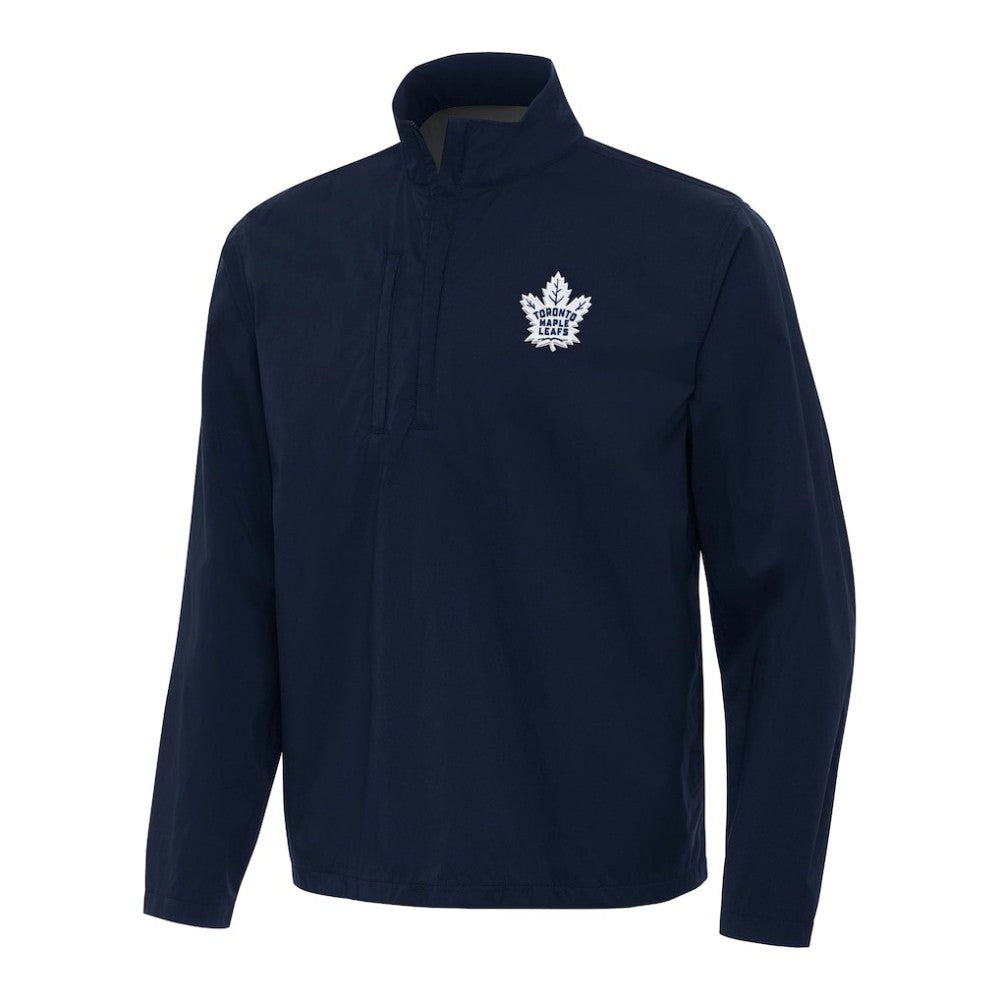 Toronto Maple Leafs Antigua Brisk Quarter-Zip Windbreaker - Navy