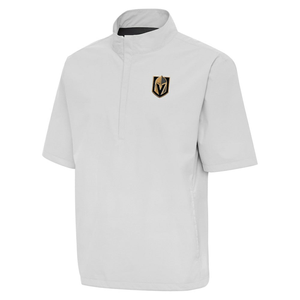 Vegas Golden Knights Antigua Brisk Quarter-Zip Windbreaker - Heather Gray