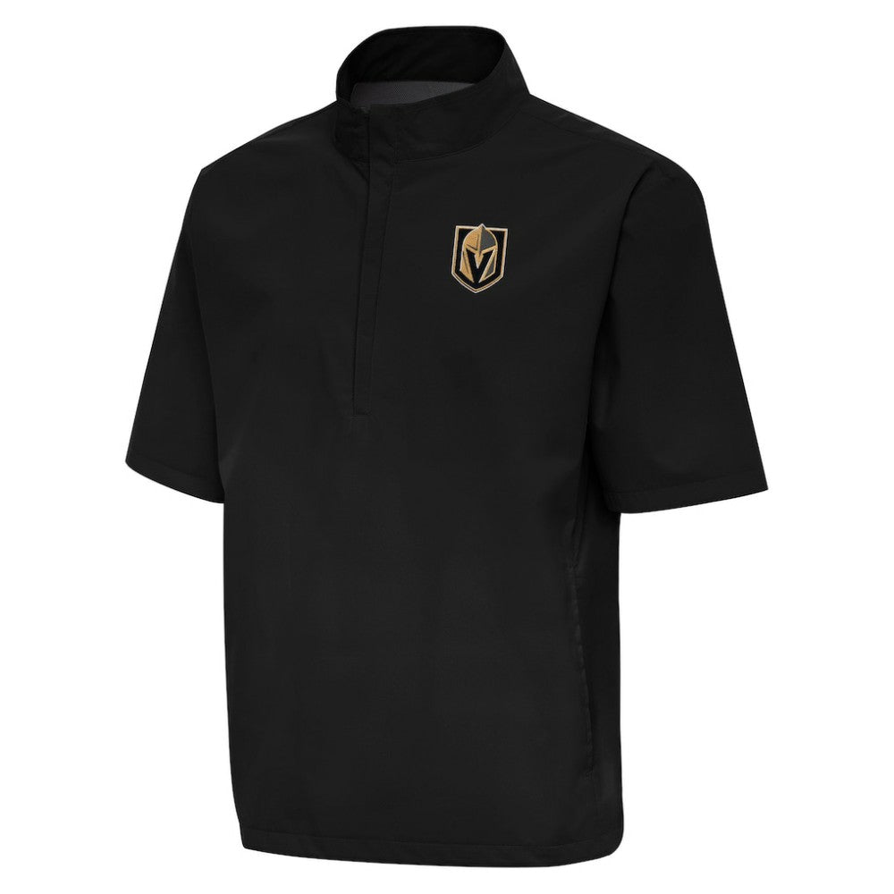Vegas Golden Knights Antigua Brisk Quarter-Zip Windbreaker - Black